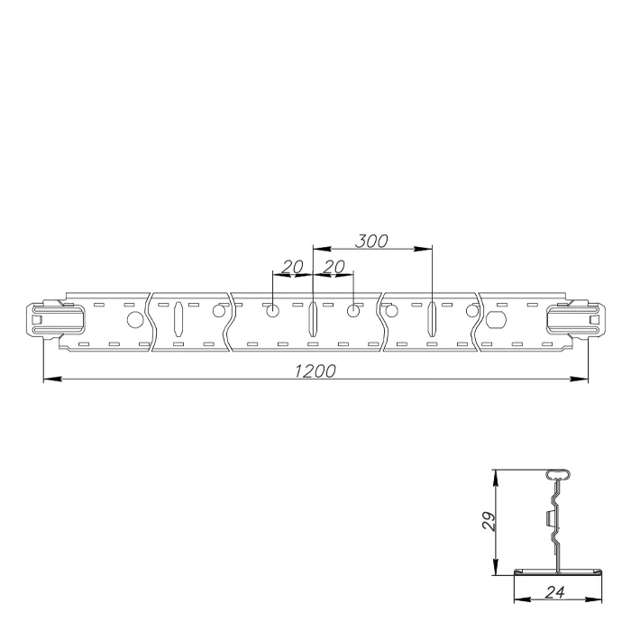 Подвесная система Албес T-24 ЕВРО белый матовый L=1,2м